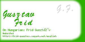 gusztav frid business card